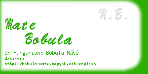 mate bobula business card
